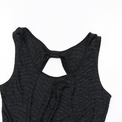 Womens UK Size L Oasis Black Basic Tank