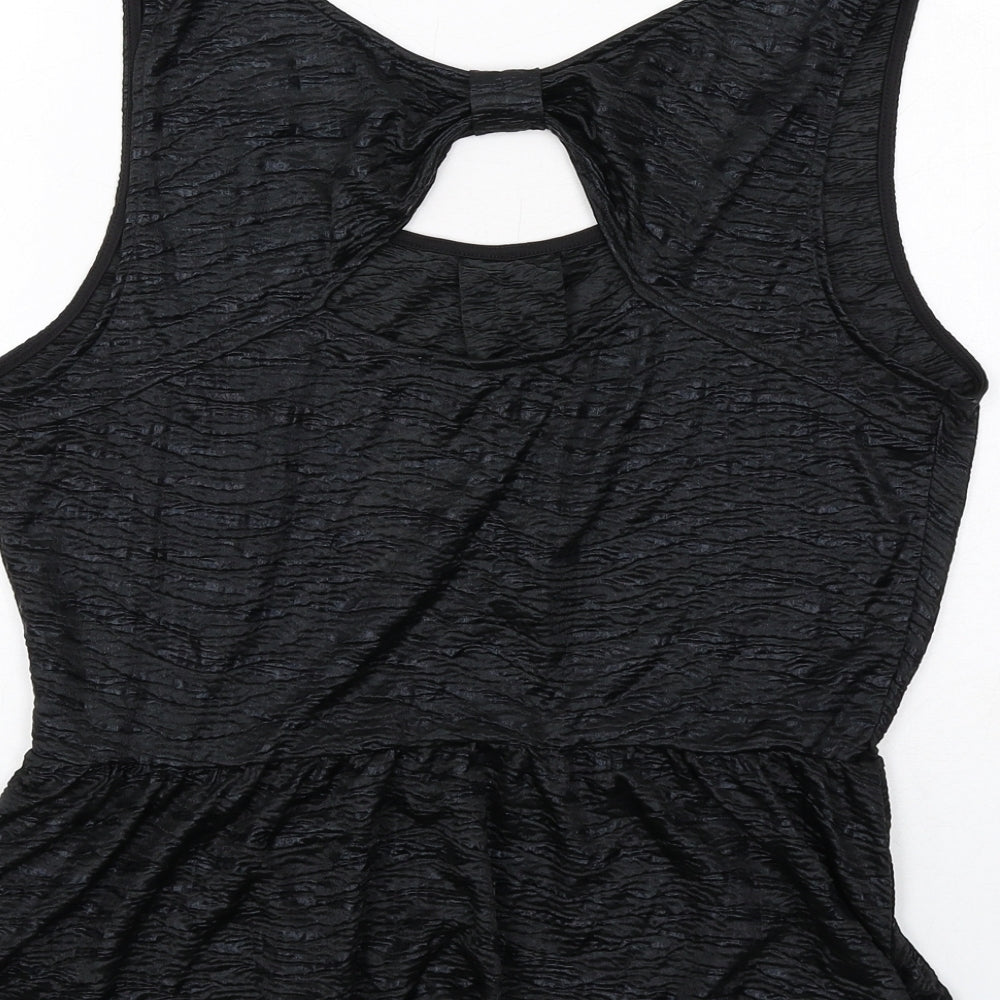 Womens UK Size L Oasis Black Basic Tank