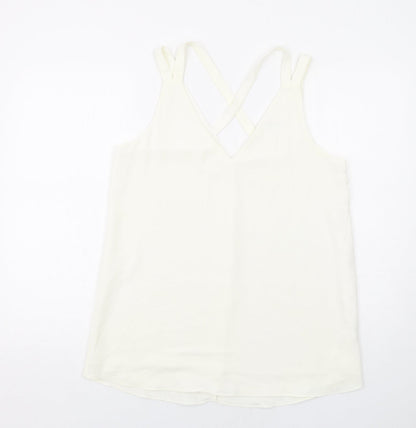 Womens UK Size 12 River Island Ivory Basic Tank