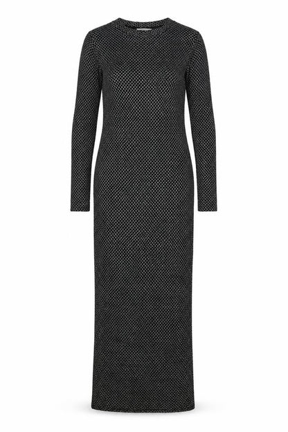 Zara Womens Black Geometric Polyester Maxi Size S Boat Neck Pullover