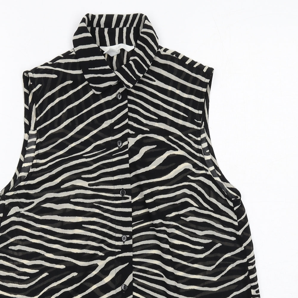 Womens UK Size 6 H&M Black Basic Tank