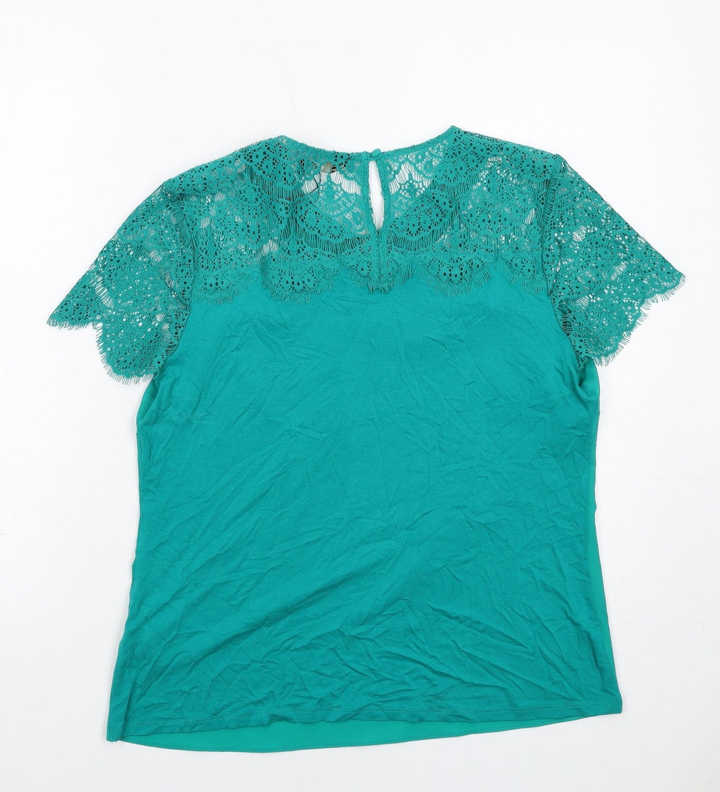 Womens UK Size 14 Principles Green Basic Tank
