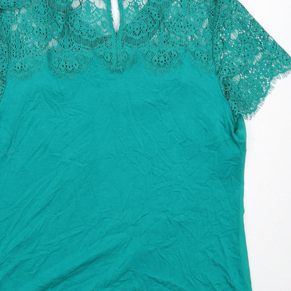 Womens UK Size 14 Principles Green Basic Tank