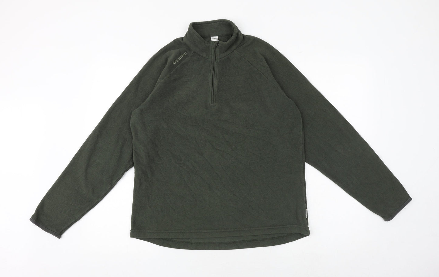 Quechua Womens Green Polyester Pullover Sweatshirt Size M Zip