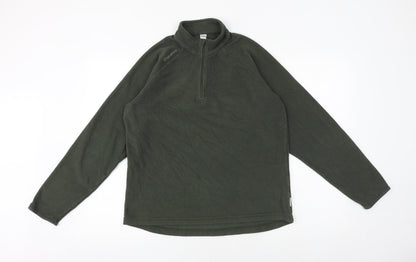 Quechua Womens Green Polyester Pullover Sweatshirt Size M Zip