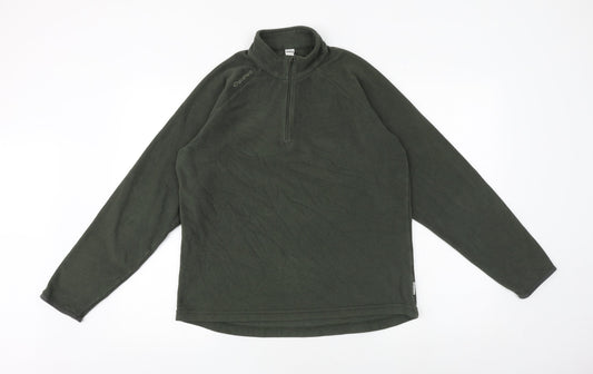 Quechua Womens Green Polyester Pullover Sweatshirt Size M Zip