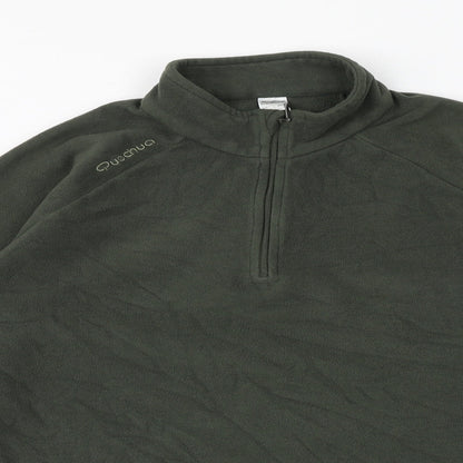 Quechua Womens Green Polyester Pullover Sweatshirt Size M Zip