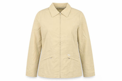 Faconnable Womens Beige Jacket Size S Zip