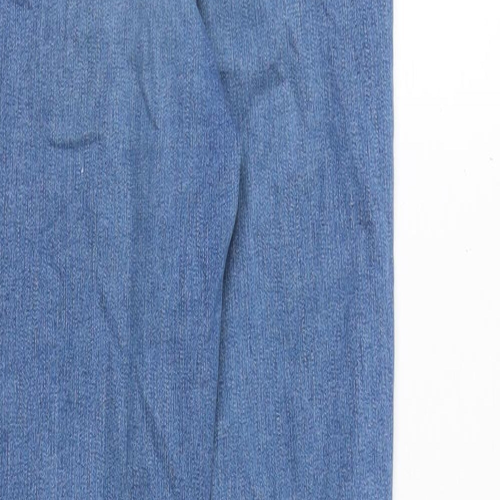 Topshop Womens Blue Cotton Skinny Jeans Size 26 in L30 in Regular Zip