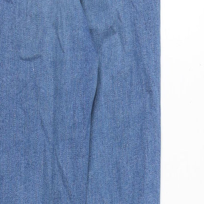 Topshop Womens Blue Cotton Skinny Jeans Size 26 in L30 in Regular Zip