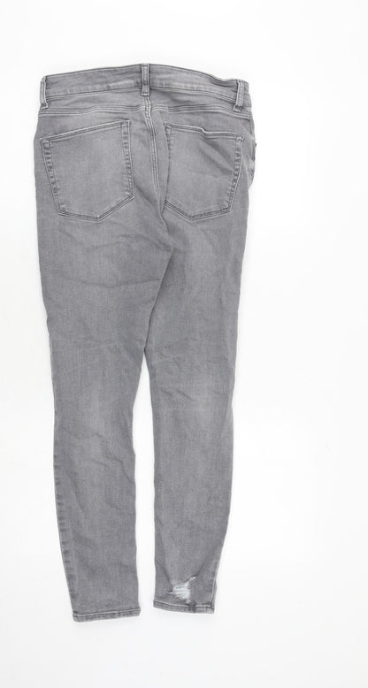 ASOS Mens Grey Cotton Skinny Jeans Size 32 in Slim Zip