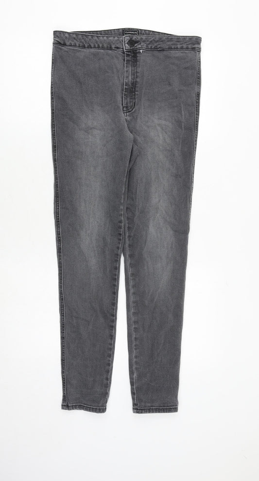 Womens UK Size 14 Waredenim Regular Fit Skinny Grey Jeans