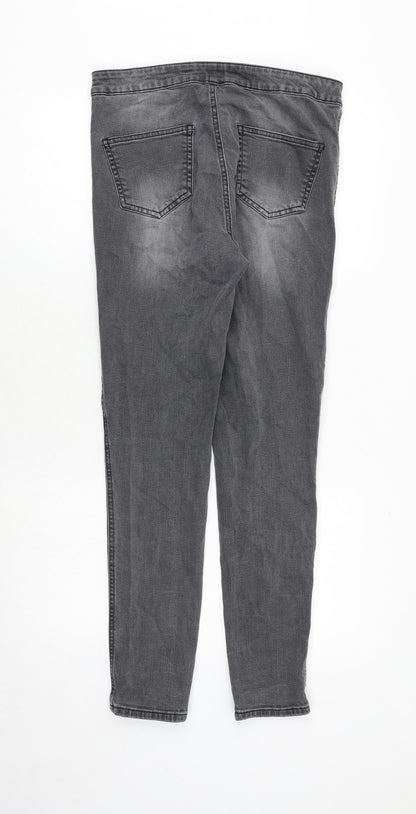 Womens UK Size 14 Waredenim Regular Fit Skinny Grey Jeans