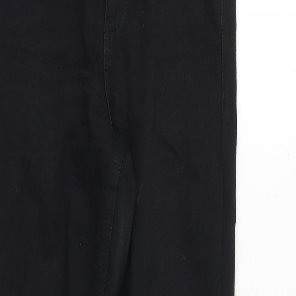 Topshop Womens Black Cotton Skinny Jeans Size 25 in Regular Zip