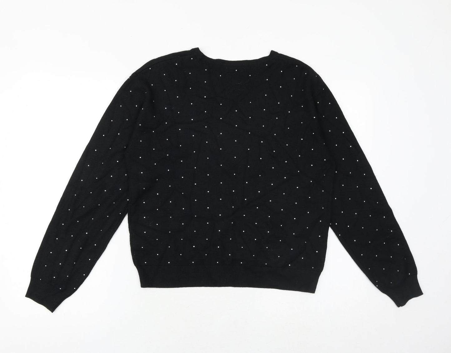 Womens UK Size M Marks and Spencer Black Pullover Jumper