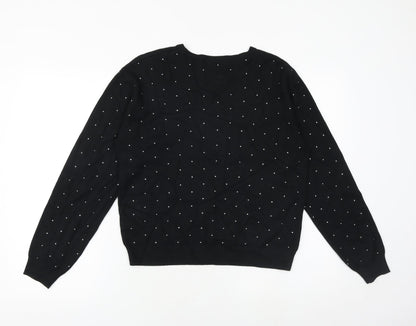 Womens UK Size M Marks and Spencer Black Pullover Jumper