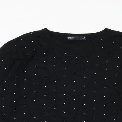 Womens UK Size M Marks and Spencer Black Pullover Jumper