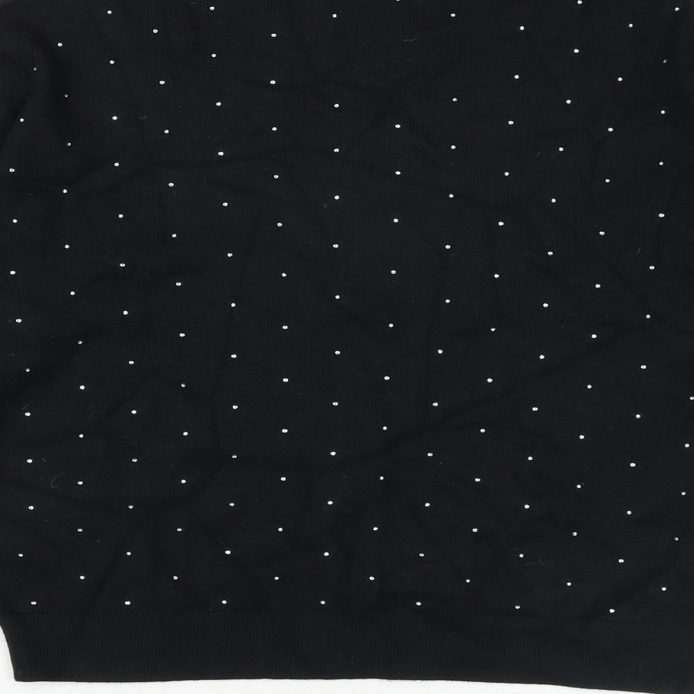 Womens UK Size M Marks and Spencer Black Pullover Jumper