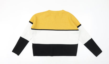 Womens UK Size M New Look Multicoloured Pullover Jumper