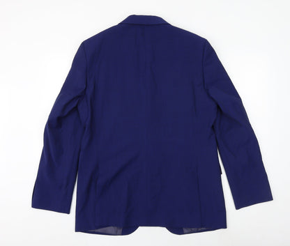 Marks and Spencer Mens Blue Wool Jacket Suit Jacket Size 40 Regular