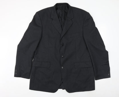 Burton Mens Grey Polyester Jacket Suit Jacket Size 44 Regular