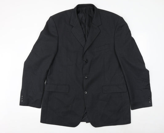 Burton Mens Grey Polyester Jacket Suit Jacket Size 44 Regular