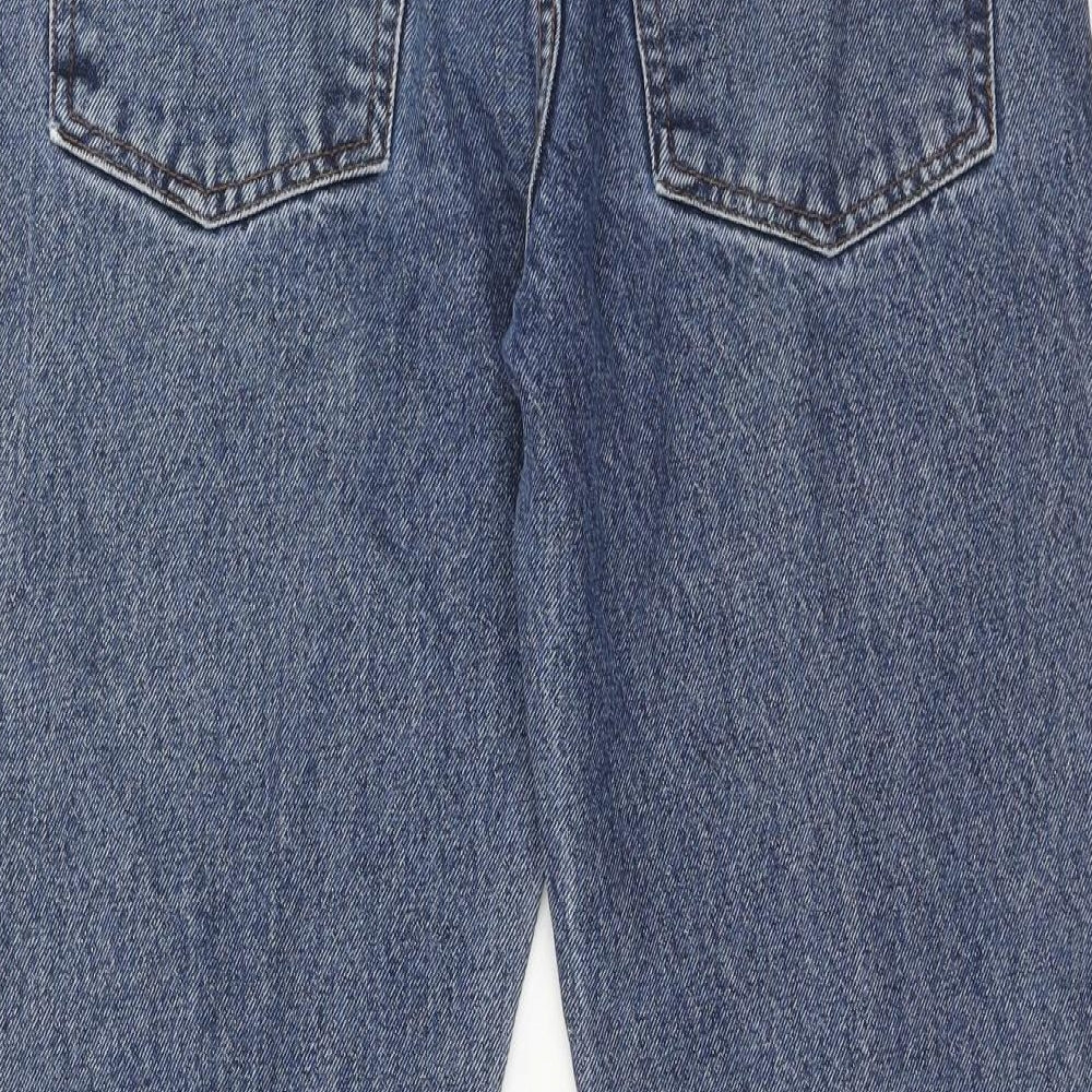 Aztec Womens Blue Cotton Straight Jeans Size 34 in L27 in Regular Zip