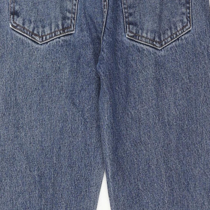 Aztec Womens Blue Cotton Straight Jeans Size 34 in L27 in Regular Zip