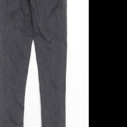 Topshop Womens Grey Cotton Skinny Jeans Size 28 in L32 in Regular Zip