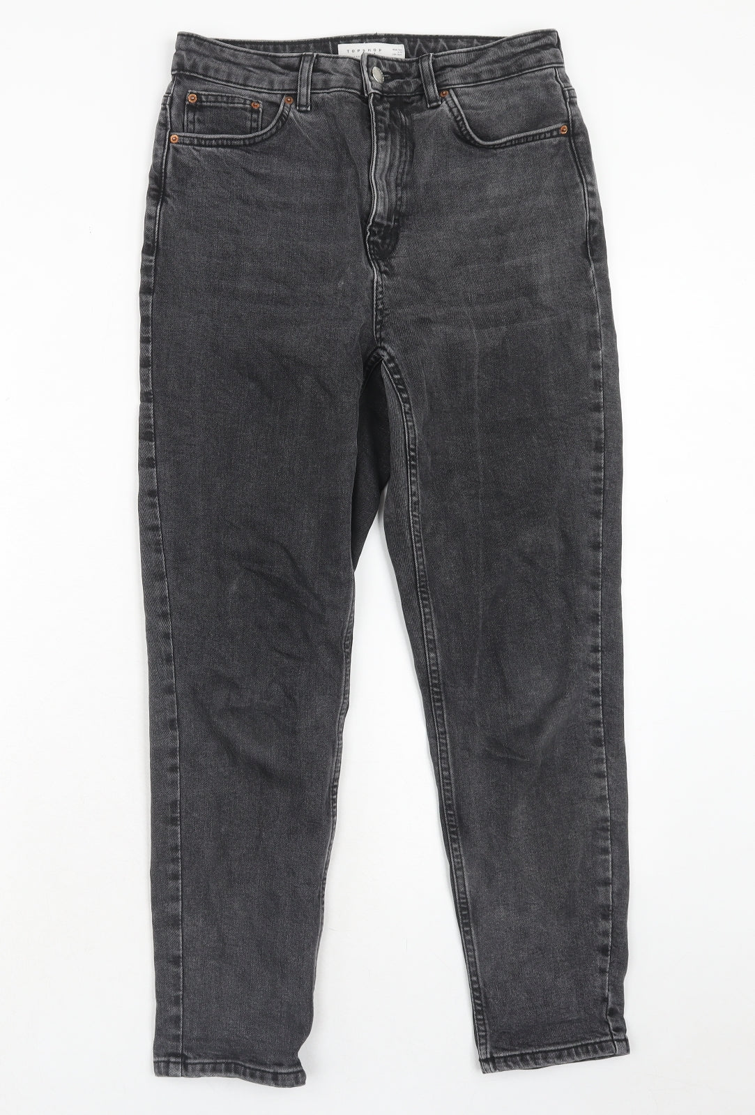 Topshop Womens Black Cotton Skinny Jeans Size 28 in L30 in Regular Zip