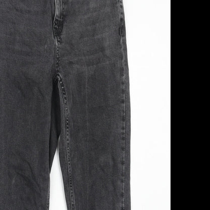 Topshop Womens Black Cotton Skinny Jeans Size 28 in L30 in Regular Zip