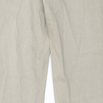 H&M Mens Beige Cotton Straight Jeans Size 36 in Regular Zip