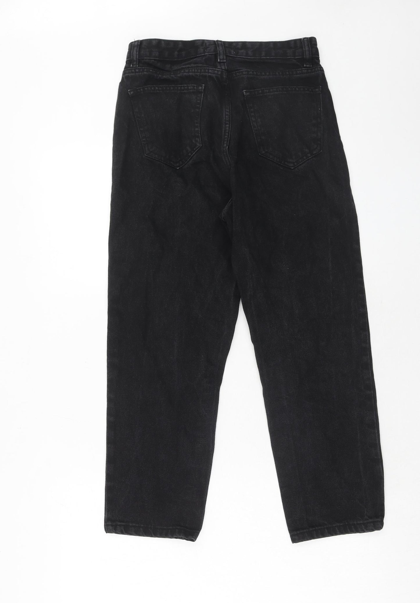 Dont think twice Womens Black Cotton Straight Jeans Size 8 Regular Zip