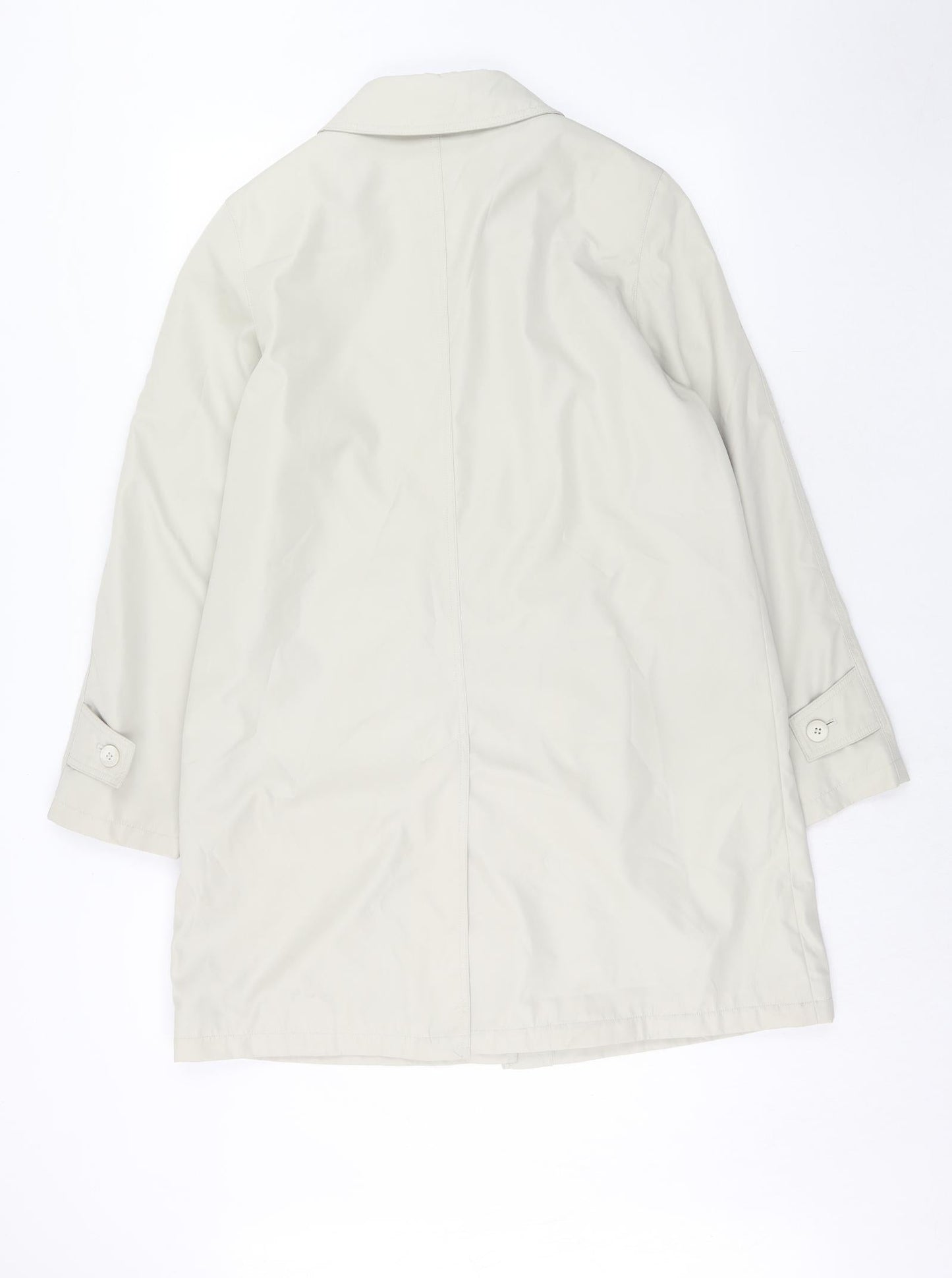 Autonomy Womens Ivory Overcoat Coat Size 14 Button