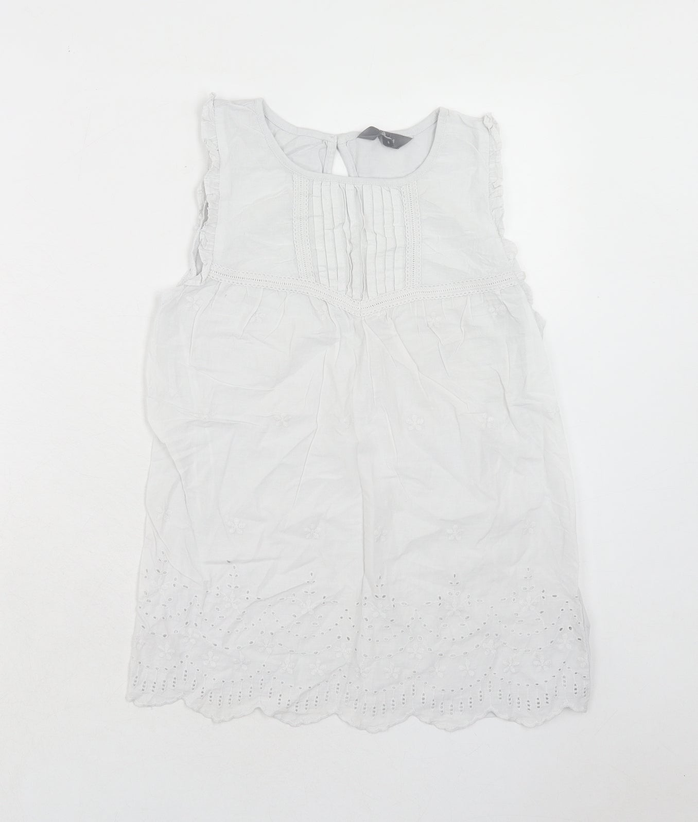 Womens UK Size 8 Principles White Basic Tank