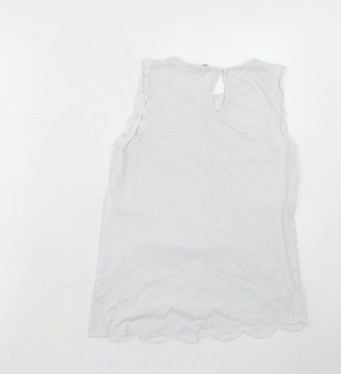 Womens UK Size 8 Principles White Basic Tank