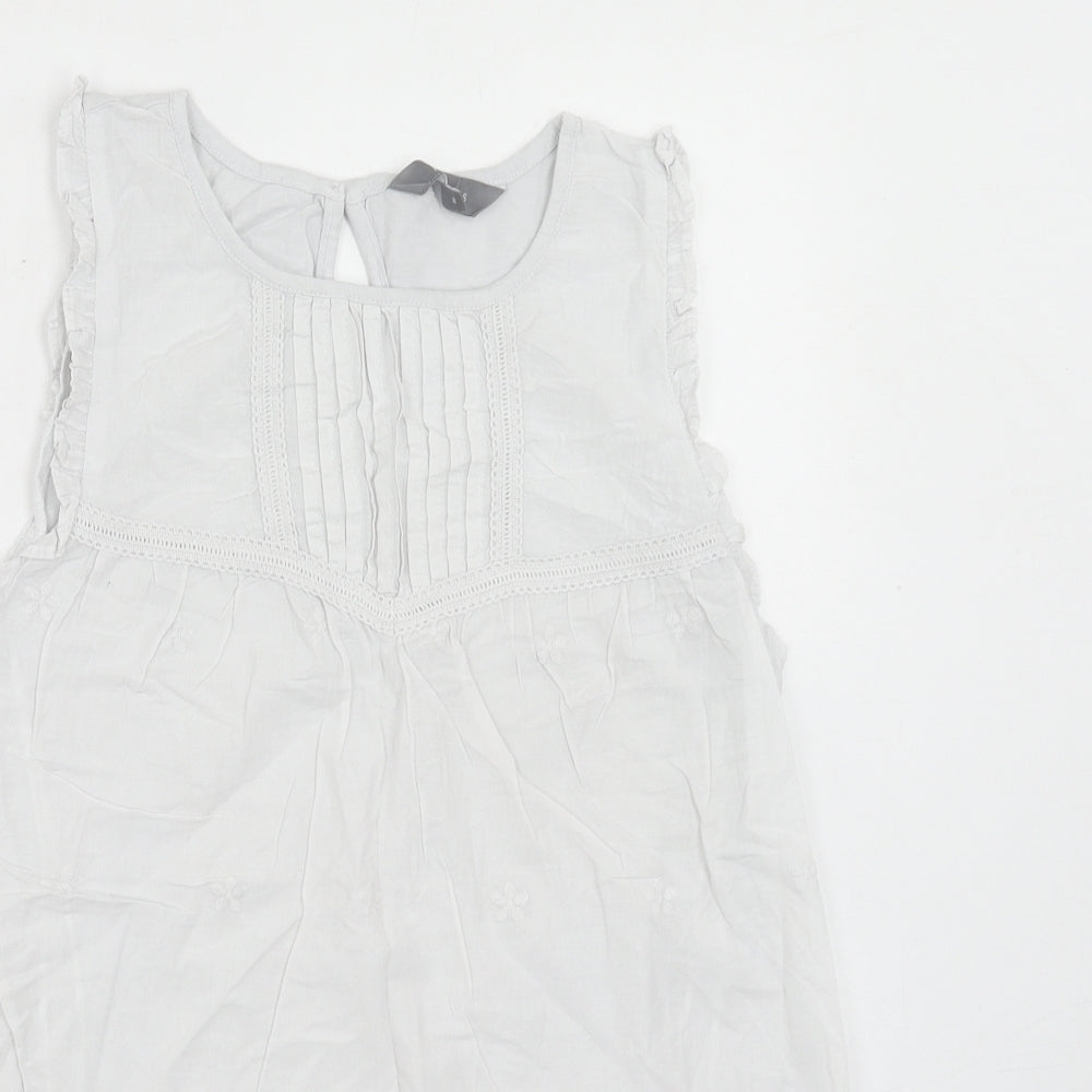 Womens UK Size 8 Principles White Basic Tank