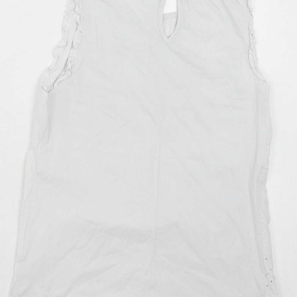 Womens UK Size 8 Principles White Basic Tank