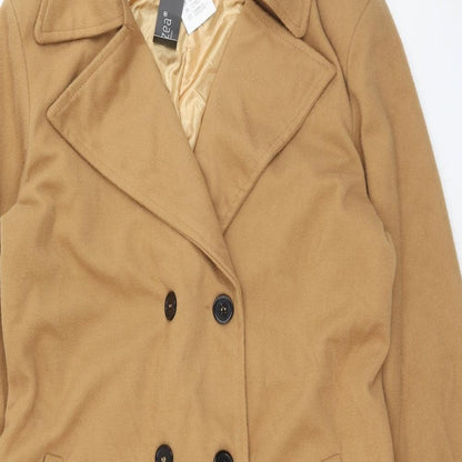 Zanzea Womens Brown Overcoat Coat Size M Button