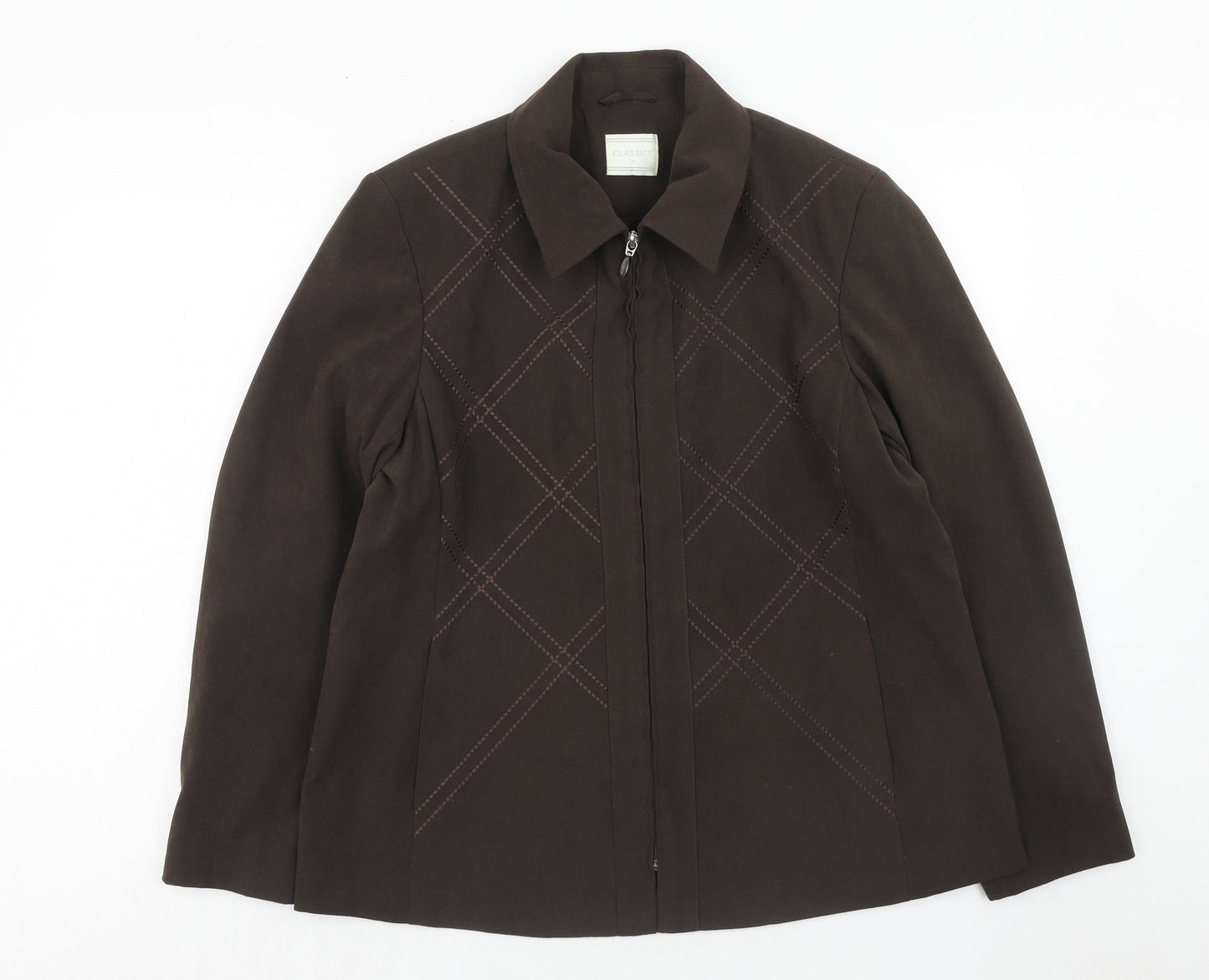 Classics Womens Brown Jacket Size 18 Zip