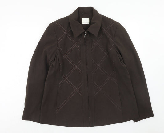 Classics Womens Brown Jacket Size 18 Zip