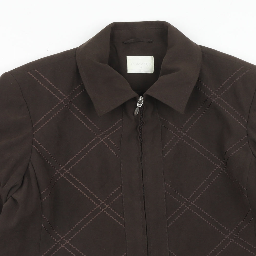 Classics Womens Brown Jacket Size 18 Zip