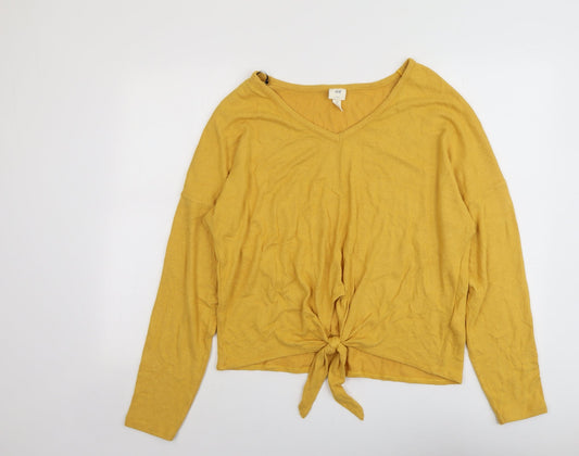 Womens UK Size M H&M Yellow Pullover Jumper