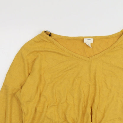 Womens UK Size M H&M Yellow Pullover Jumper