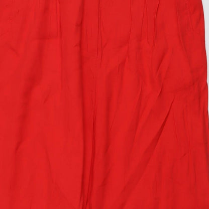 Womens UK Size 18 H&M Regular Fit  Red Trousers