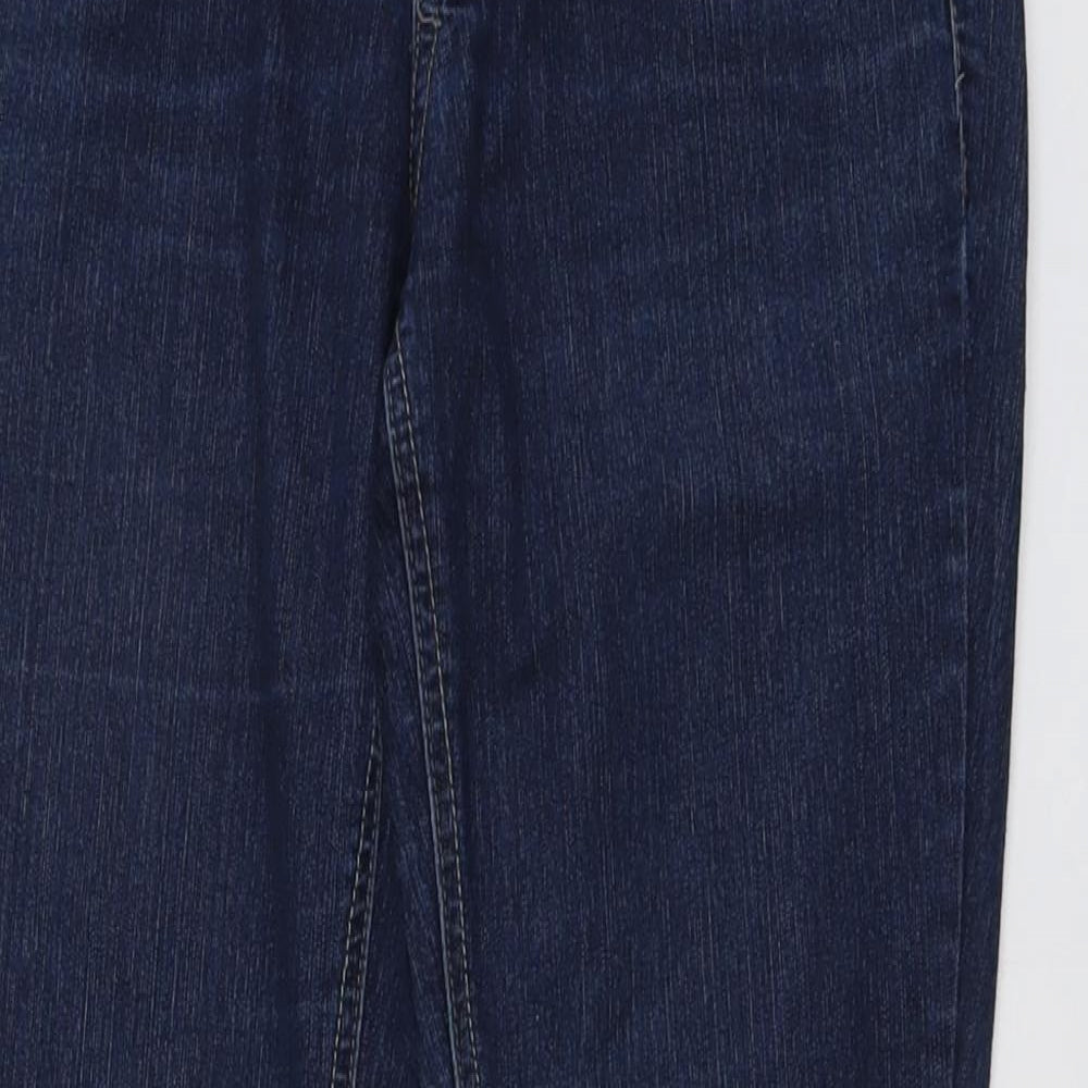 Dorothy Perkins Womens Blue Cotton Skinny Jeans Size 10 L28 in Regular Button