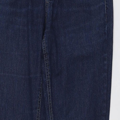 Dorothy Perkins Womens Blue Cotton Skinny Jeans Size 10 L28 in Regular Button