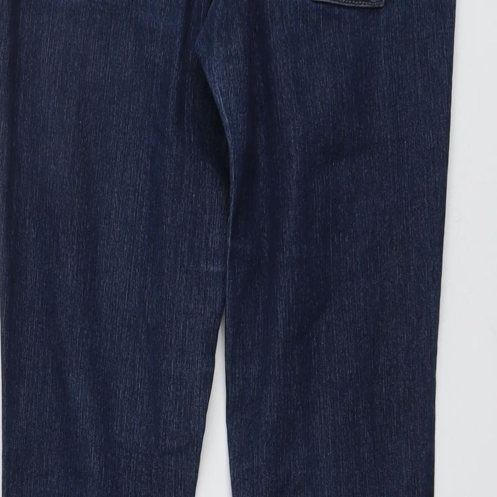Dorothy Perkins Womens Blue Cotton Skinny Jeans Size 10 L28 in Regular Button