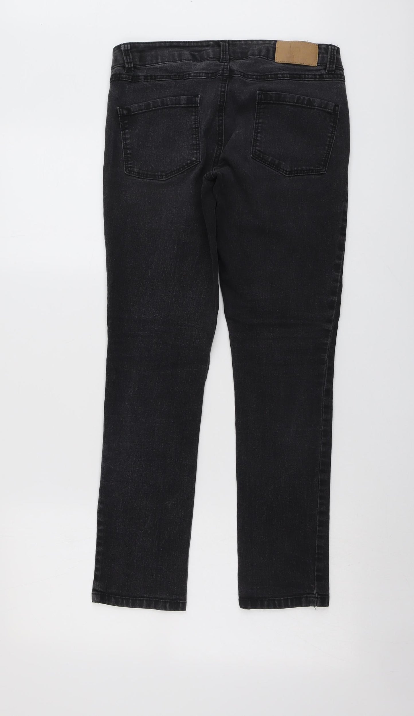 Dorothy Perkins Womens Grey Cotton Skinny Jeans Size 10 L28 in Regular Button