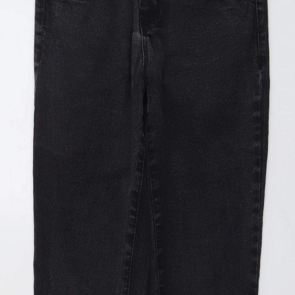 Dorothy Perkins Womens Grey Cotton Skinny Jeans Size 10 L28 in Regular Button